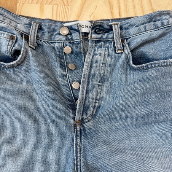 Denim Forum Aritzia The Joni High Rise Loose Button Fly Jeans Size 25 Inseam 28” - Picture 4 of 11